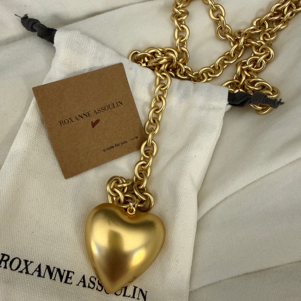 Roxanne Assoulin Gold Heart Pendant Necklace